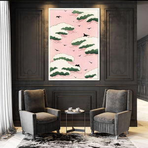 Clouds Retro Wall Art | MusaArtGallery™