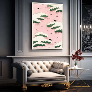 Clouds Retro Wall Art | MusaArtGallery™