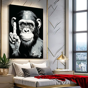 Monkey Art Black and White | MusaArtGallery™