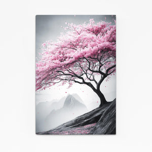 Monochrome Cherry Blossom Tree Wall Art