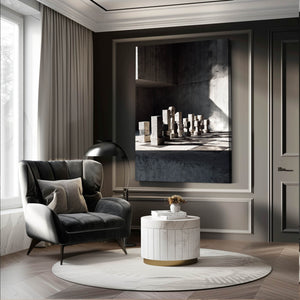 Monochrome Chess Board Art