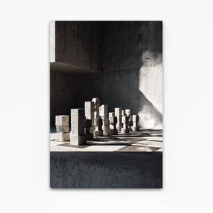 Monochrome Chess Board Art