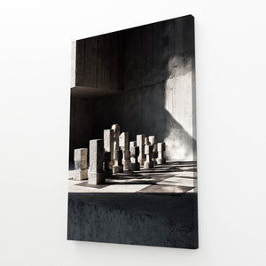 Monochrome Chess Board Art