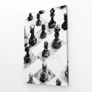 Monochrome Chess Piece Art