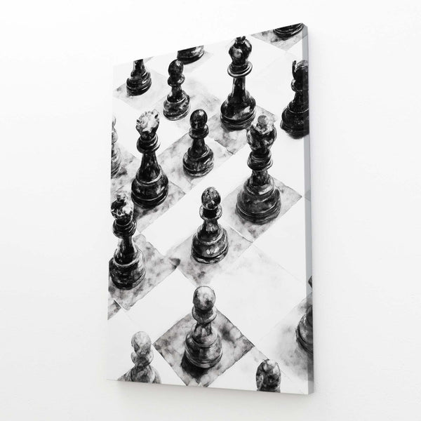 Monochrome Chess Piece Art