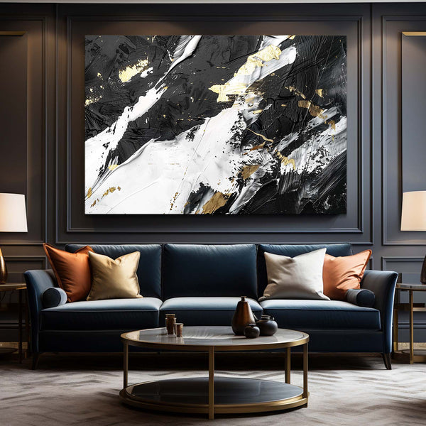 Monochrome Elegance Abstract Art | MusaArtGallery™