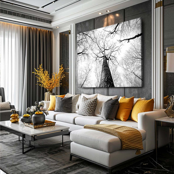 Monochrome Elegance Tree Art | MusaArtGallery™