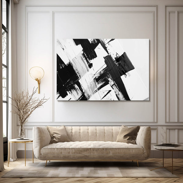 Monochrome Motion Abstract Art | MusaArtGallery™