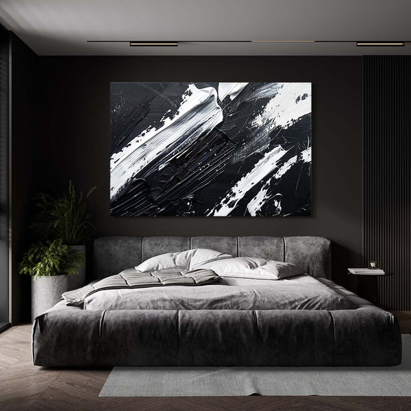 Monochrome Motion Black and White Abstract Art | MusaArtGallery™