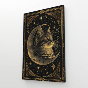 Moon and Cat Wall Art | MusaArtGallery™