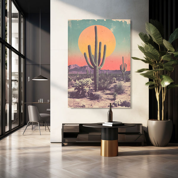 Moon Cactus Art Print