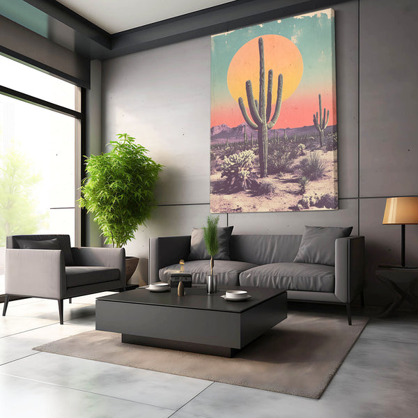 Moon Cactus Art Print