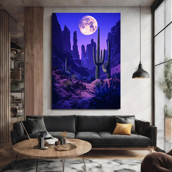 Moon Cactus Art