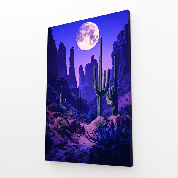 Moon Cactus Art