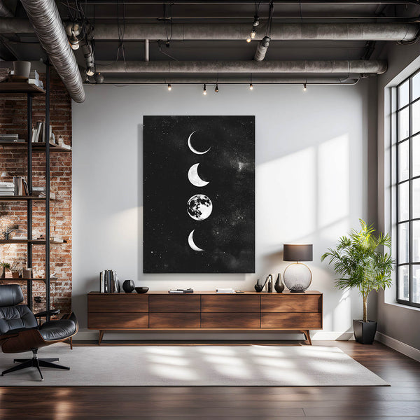 Moon Circles Canvas Wall Art  | MusaArtGallery™