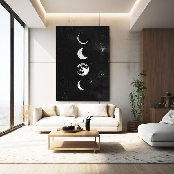 Moon Circles Canvas Wall Art  | MusaArtGallery™