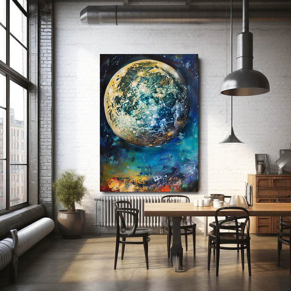  Moon Galaxy Canvas Art  | MusaArtGallery™