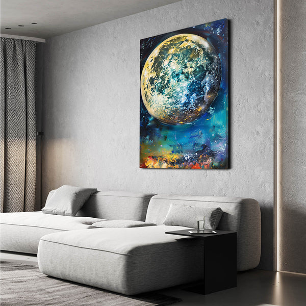  Moon Galaxy Canvas Art  | MusaArtGallery™