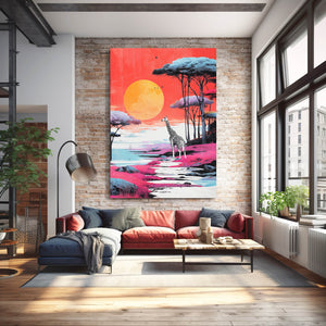 Moon Giraffe Wall Decor