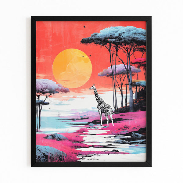 Moon Giraffe Wall Decor