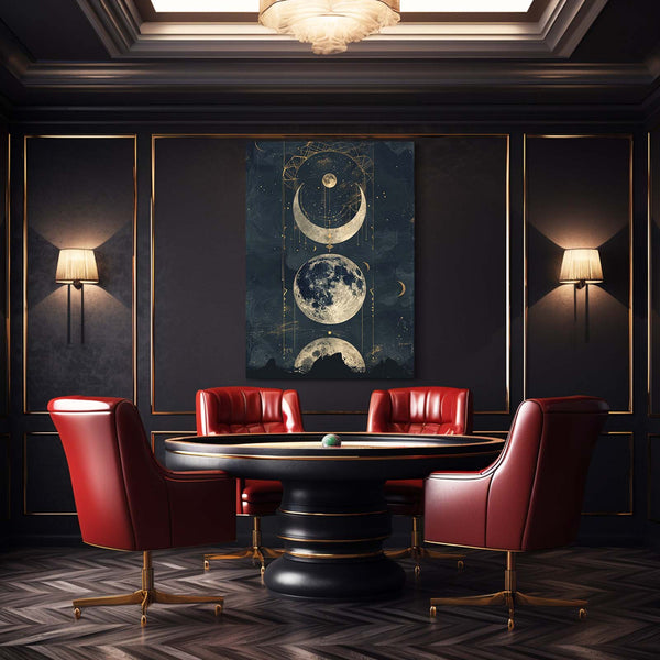  Moon Phase Canvas Art  | MusaArtGallery™