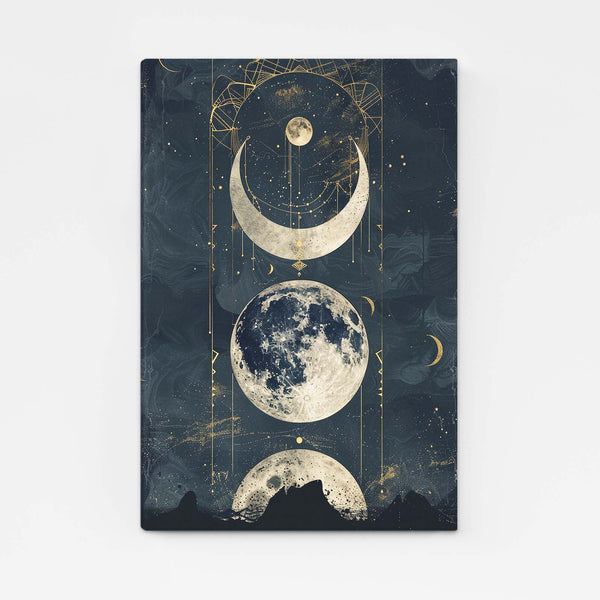  Moon Phase Canvas Art  | MusaArtGallery™