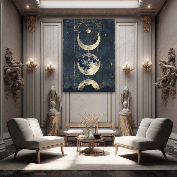  Moon Phase Canvas Art  | MusaArtGallery™