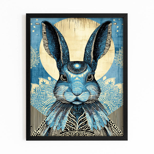Moon Rabbit Canvas Wall Art