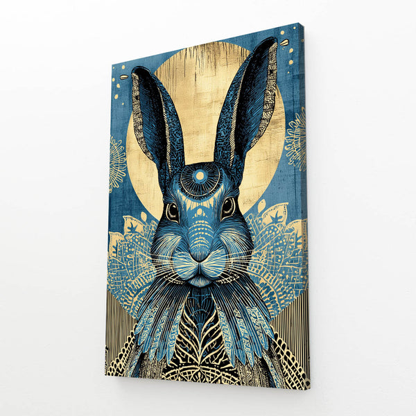 Moon Rabbit Canvas Wall Art