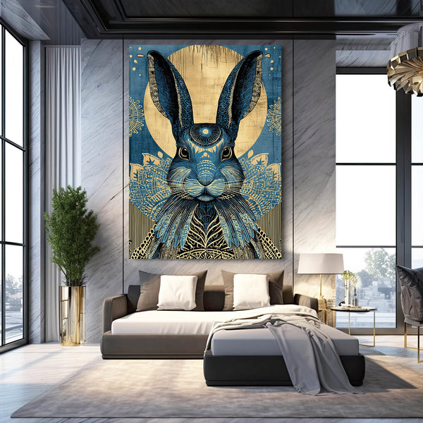 Moon Rabbit Canvas Wall Art