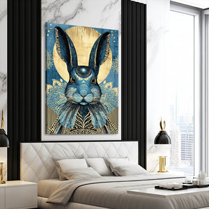 Moon Rabbit Canvas Wall Art
