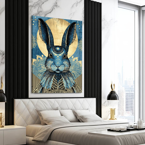 Moon Rabbit Canvas Wall Art