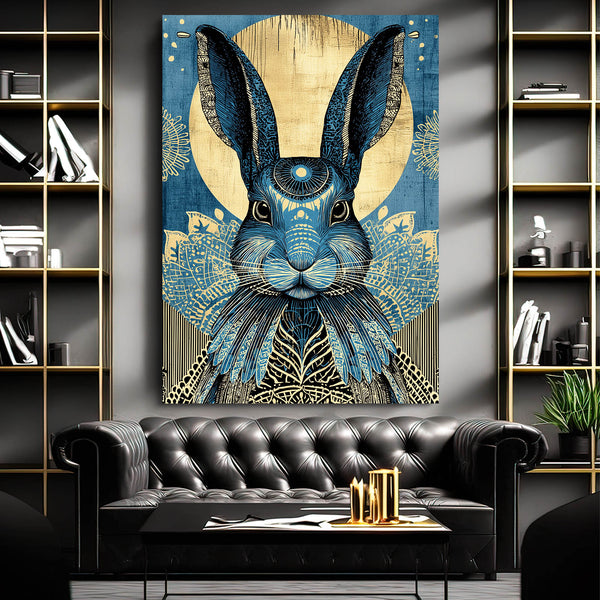 Moon Rabbit Canvas Wall Art