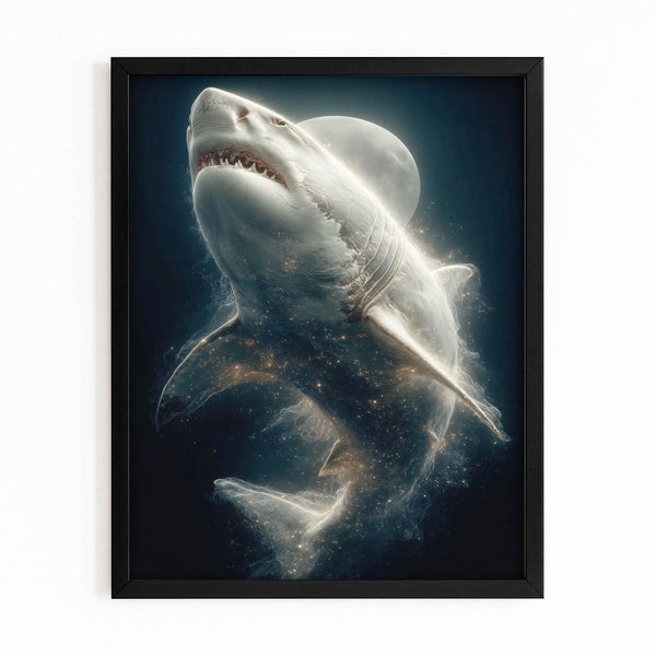 Moon Shark Art