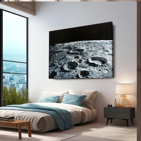  Moon Surface Canvas Art  | MusaArtGallery™