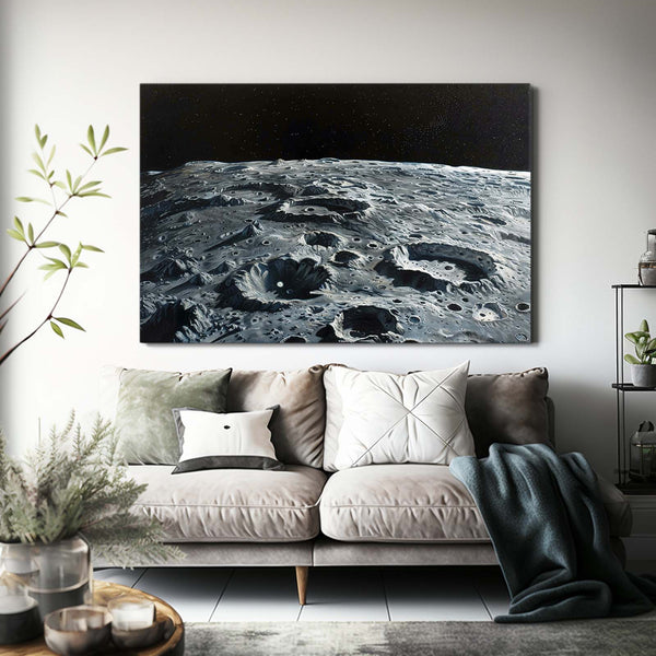  Moon Surface Canvas Art  | MusaArtGallery™