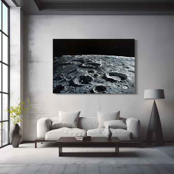  Moon Surface Canvas Art  | MusaArtGallery™