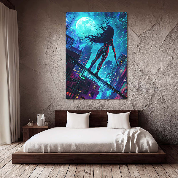  Moon Warrior Canvas Art  | MusaArtGallery™