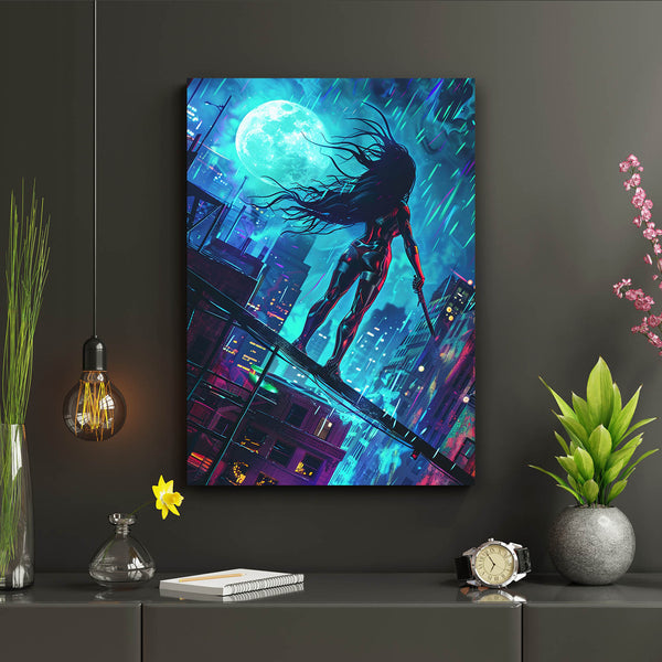  Moon Warrior Canvas Art  | MusaArtGallery™