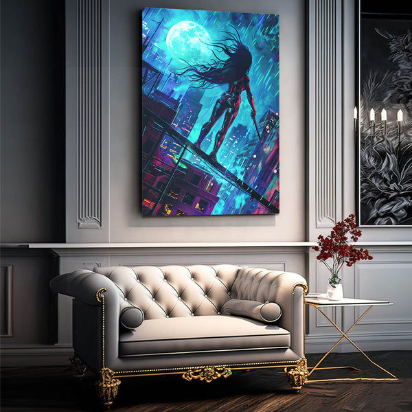  Moon Warrior Canvas Art  | MusaArtGallery™