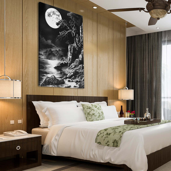 Moon White And Black Art | MusaArtGallery™