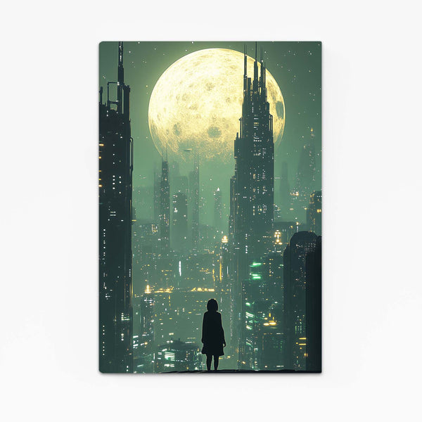 Moonlight City Cyberpunk Art | MusaArtGallery™