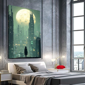 Moonlight City Cyberpunk Art | MusaArtGallery™