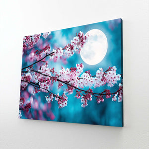 Moonlit Cherry Blossom Branch Wall Art