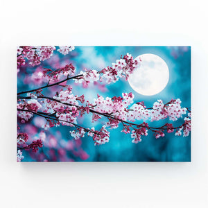 Moonlit Cherry Blossom Branch Wall Art