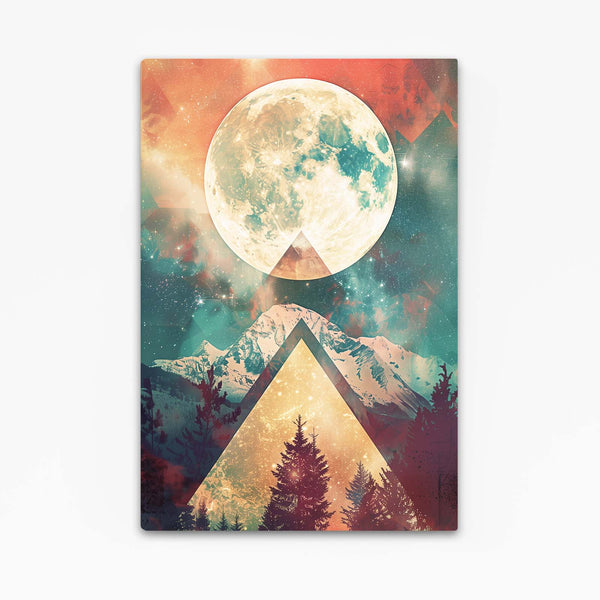 Moonlit Mountain Trippy Art | MusaArtGallery™