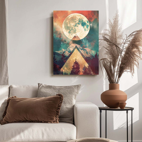 Moonlit Mountain Trippy Art | MusaArtGallery™