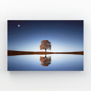 Moonlit Reflection Tree Art | MusaArtGallery™