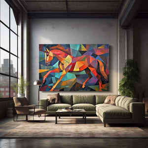 Mosaic Abstract Horse Art