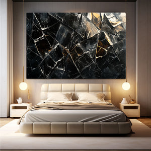 Mosaic Black Abstract Art